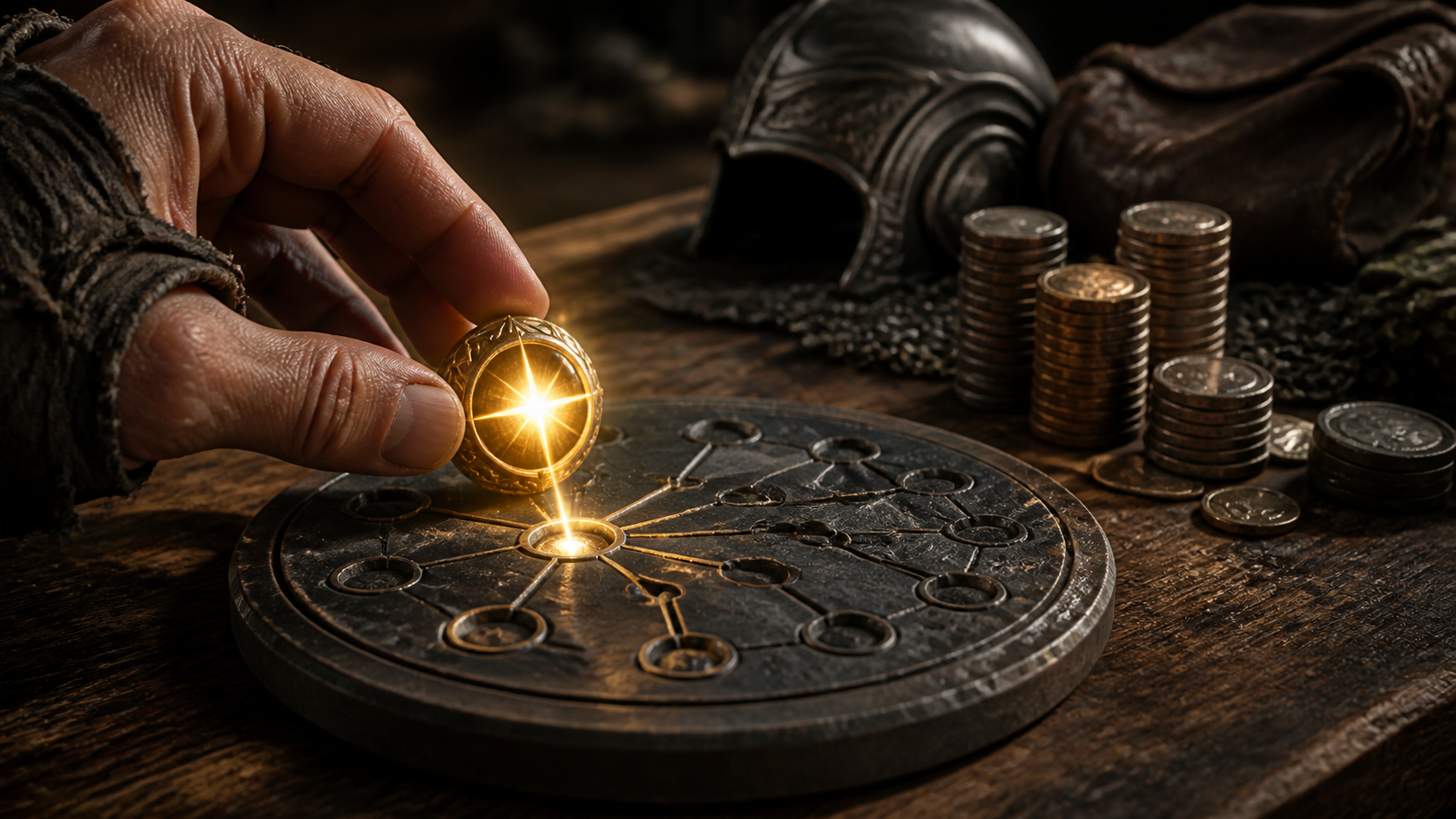 one item, reward, economy, or resource change from Carn's free skill point changes the budget question, visibly connected to a player choice
